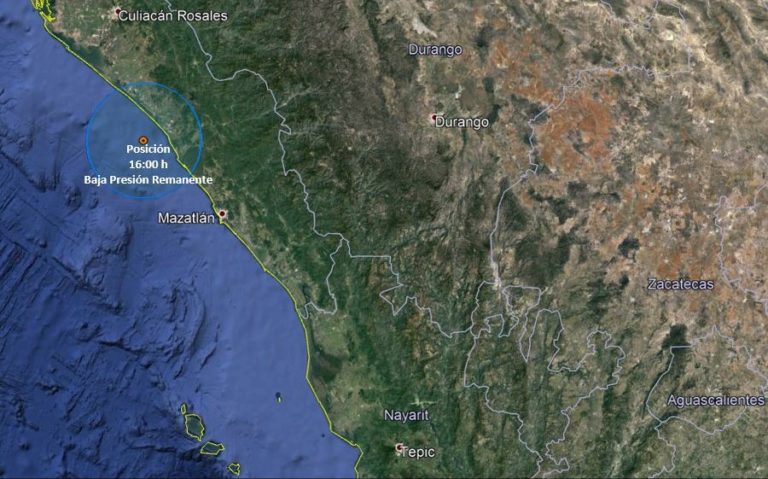 Se disipa ‘Pilar’ frente a costas de Sinaloa