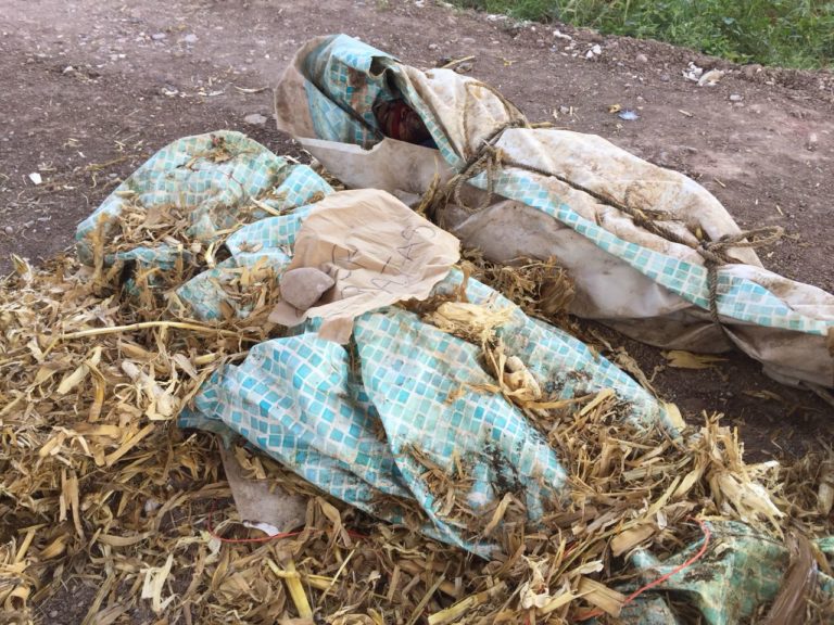 Hallan dos muertos envueltos en lona cerca de Villa Juárez