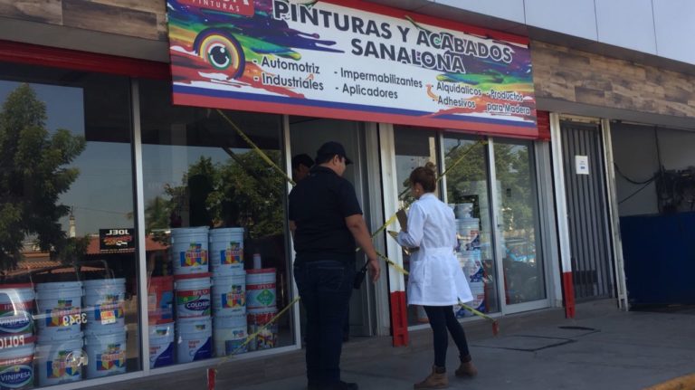 Asesinan a empleado en negocios de pinturas en Culiacán
