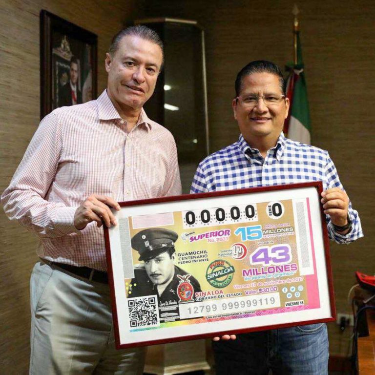 Presentan billete de la Lotería Nacional en honor a Pedro Infante