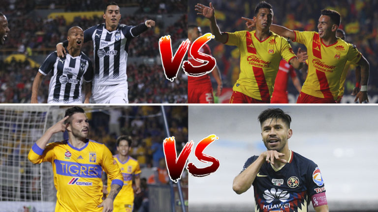 Semifinales del Apertura 2017: Monterrey vs Morelia y Tigres vs América