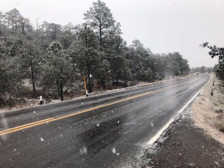 Sinaloa, entre nevadas en la sierra y lluvias en el sur