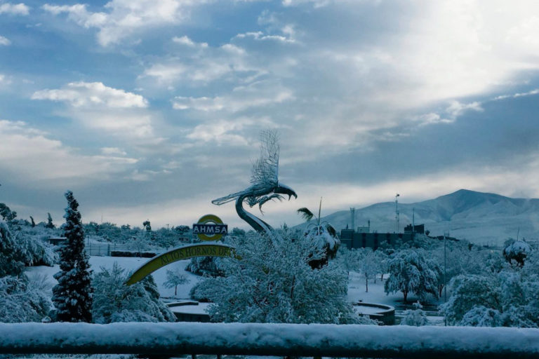 Imágenes de la nevada en el norte de México