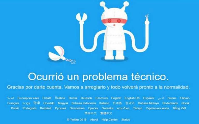 Twitter se cae y causa pánico entre los cibernautas