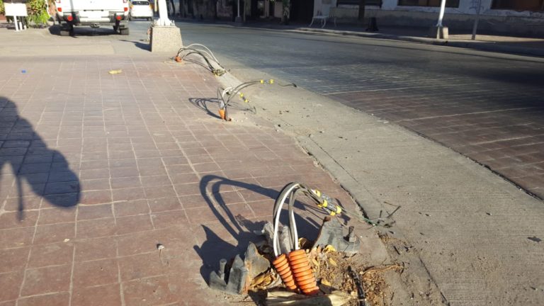 Cae obra pública urbana del Centro de Culiacán