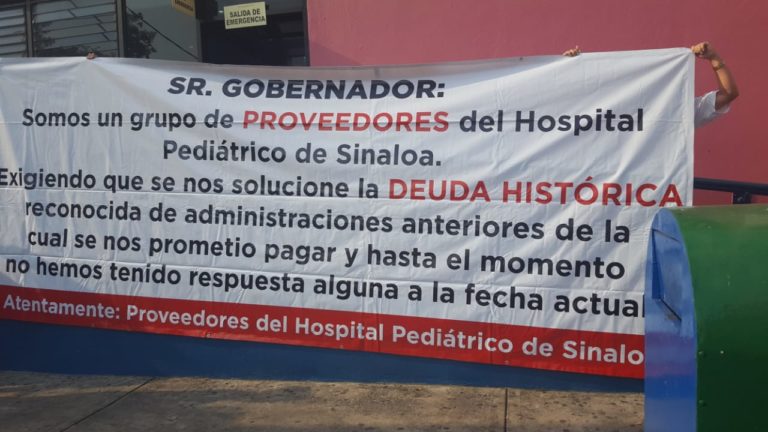 Proveedores atoran al Pediátrico; exigen $90 millones por deuda