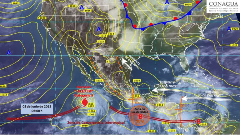 Advierten otra depresión tropical en el Pacífico