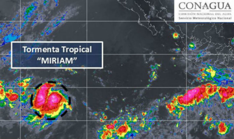 Se forma la tormenta Miriam; otro potencial ciclón amenaza el Pacífico