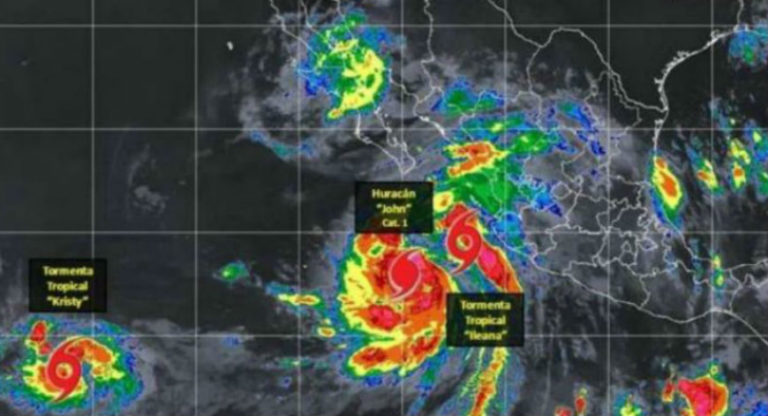 Huracán ‘John’ sube a categoría 2 y se ‘traga’ a tormenta tropical ‘Ileana ‘
