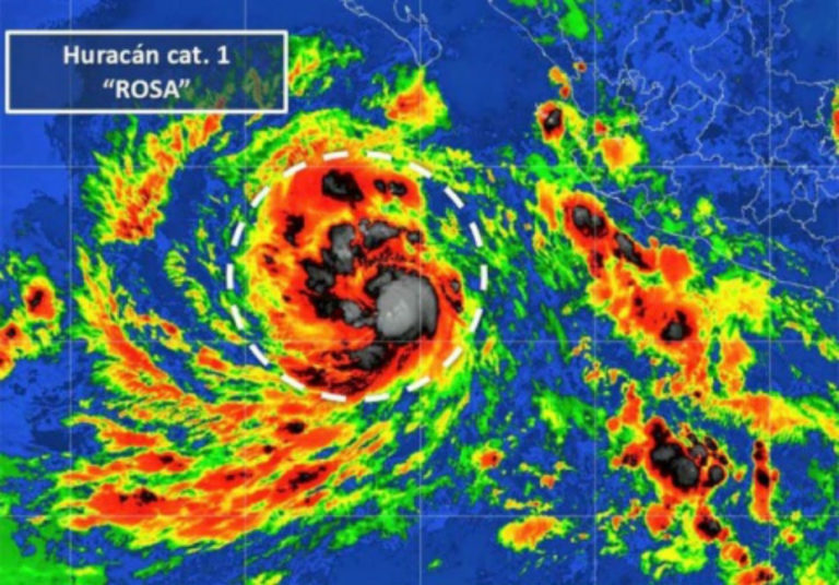 Alerta en Baja California, tormenta Rosa se convierte en huracán