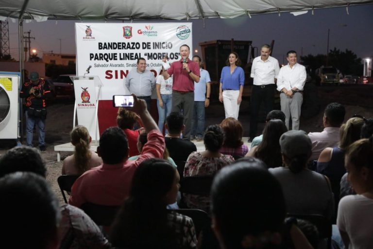 Inicia con 12 mdp parque lineal y remodelación de mercado en Guamúchil