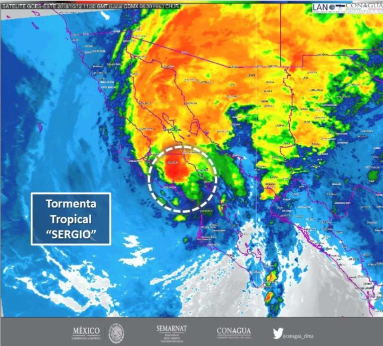“Sergio” toca tierra en BCS; llegará hoy a Sonora