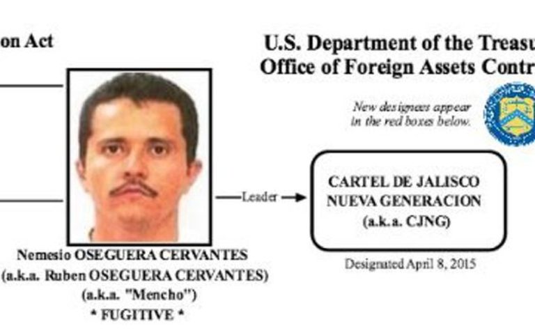 Sube EU a 10 mdd recompensa por ‘El Mencho’