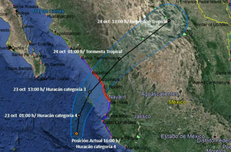 Super huracán Willa tocaría tierra este martes en Escuinapa