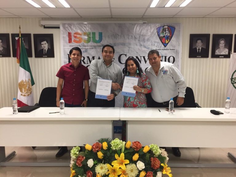 Firman convenio ISJU y Escuela Normal de Sinaloa