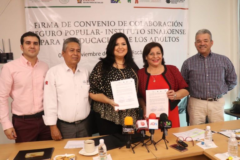 Firman convenio de colaboración Seguro Popular, ISEA