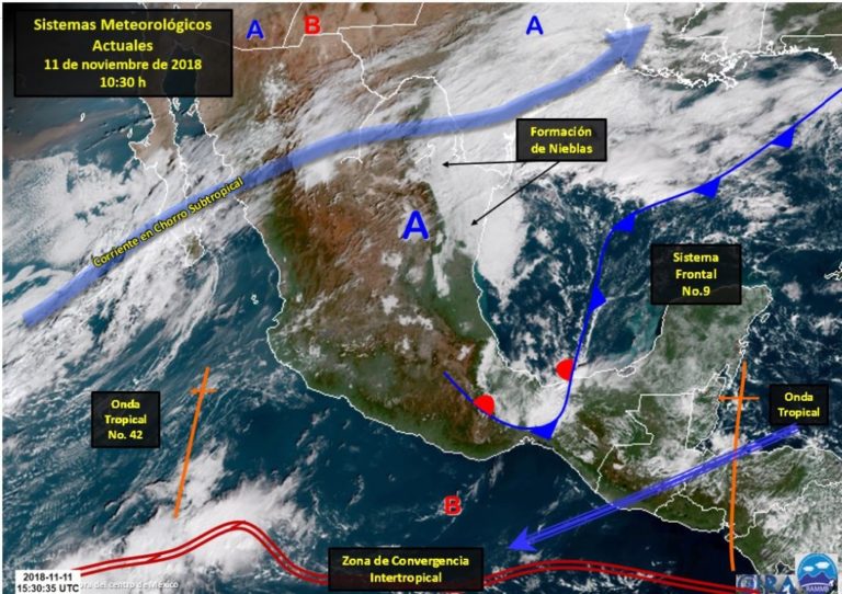 Frente frío marca baja de temperatura