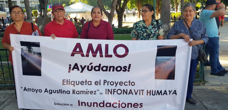 ‘Ya no queremos inundarnos’, elevan reclamo a AMLO