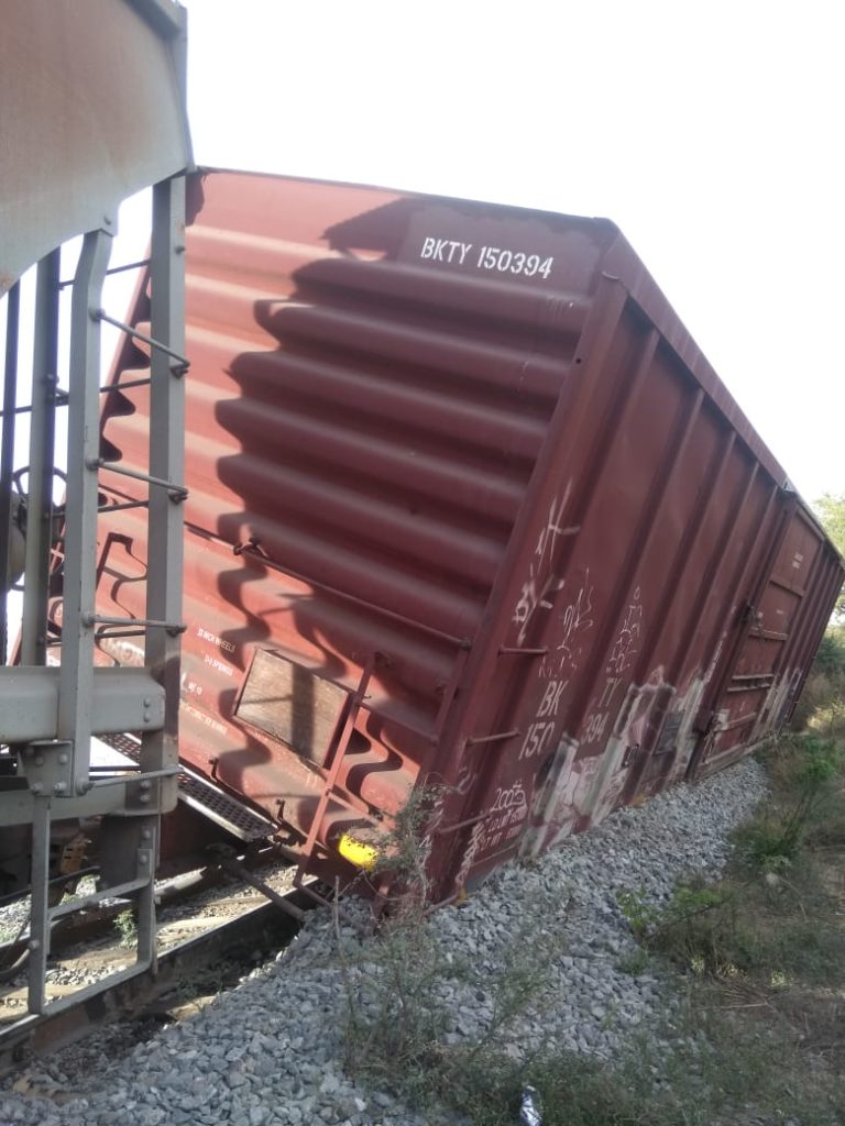 Se descarrila tren en Culiacán