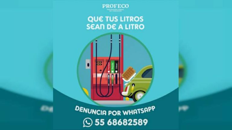 Ya puedes denunciar por WhatsApp a gasolineras que no venden litros completos