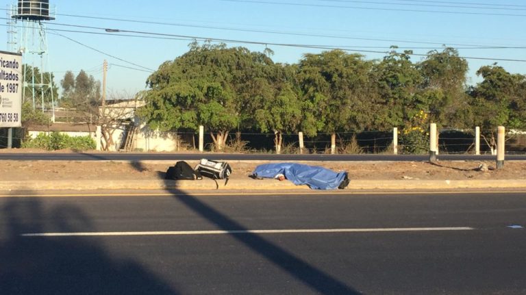 Sujeto muere atropellado en la carretera Culiacán-Eldorado