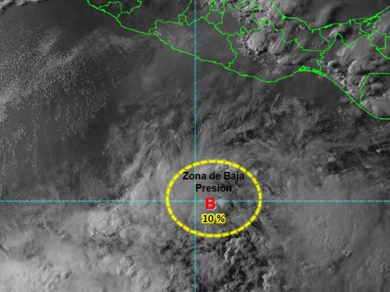 Se forma zona de baja presión en el Pacífico