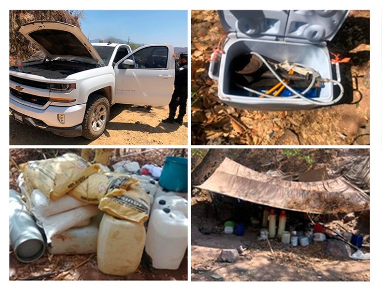 Aseguran vehículos y precursores químicos en los límites de Sinaloa y Durango