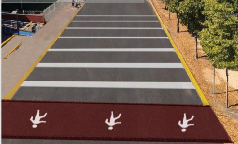 Anuncian ahora paso peatonal frente al IMSS Humaya