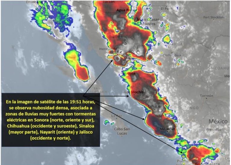 Será una noche lluviosa, estima Conagua en Sinaloa