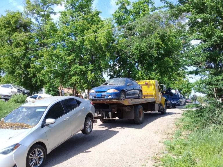 Aseguran cinco autos robados en Culiacancito