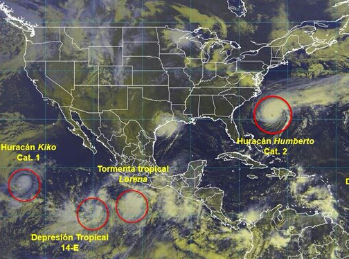 Tres potenciales ciclones amenazan al Pacífico