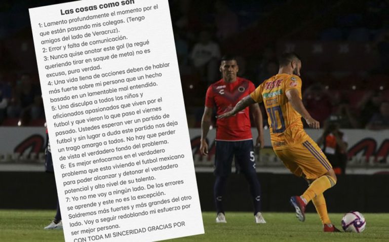 ‘La regué, nunca quise anotar ese gol’; Gignac explicó lo que pasó en Veracruz