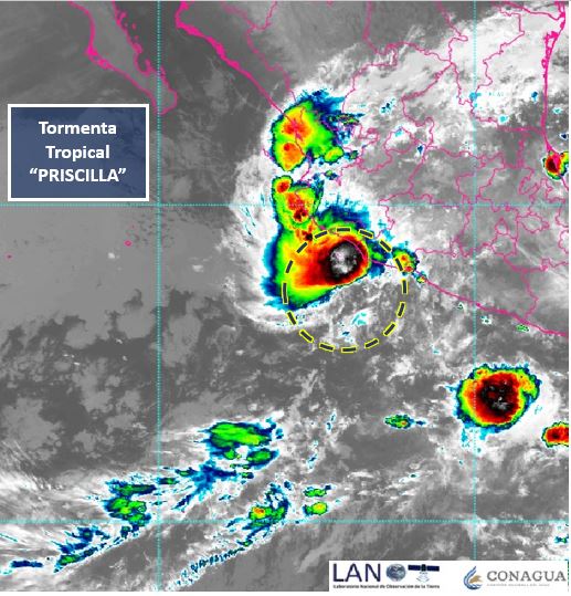 Se forma la tormenta ‘Priscilla’ en el Pacífico