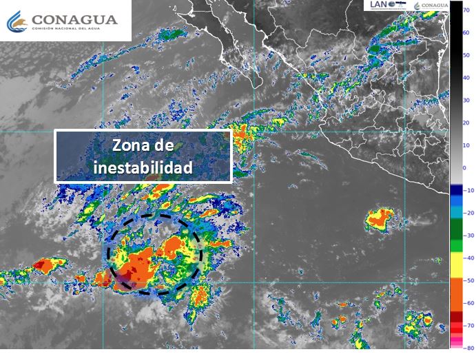 Baja peligrosidad zona de inestabilidad en el Pacífico