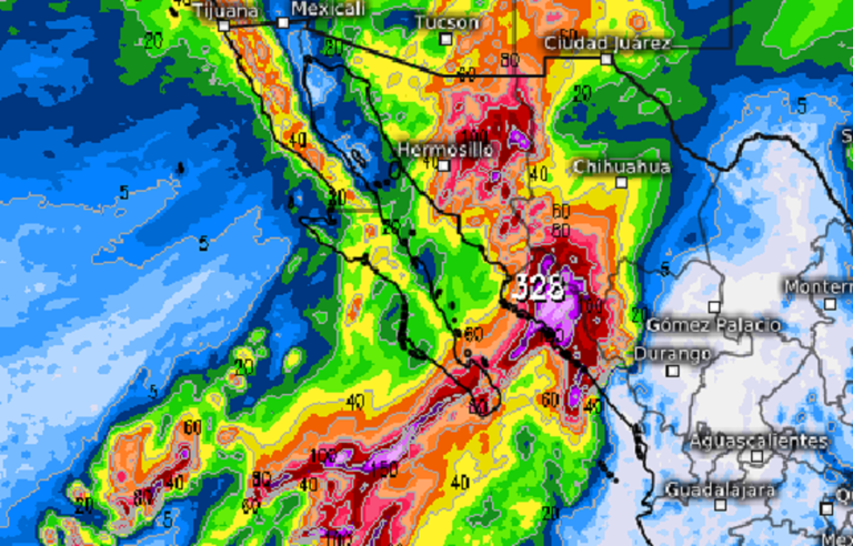 Advierten lluvias intensas en las próximas horas