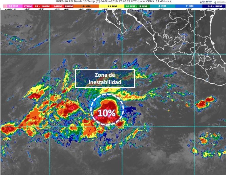 Se forma potencial ciclón en el Pacífico