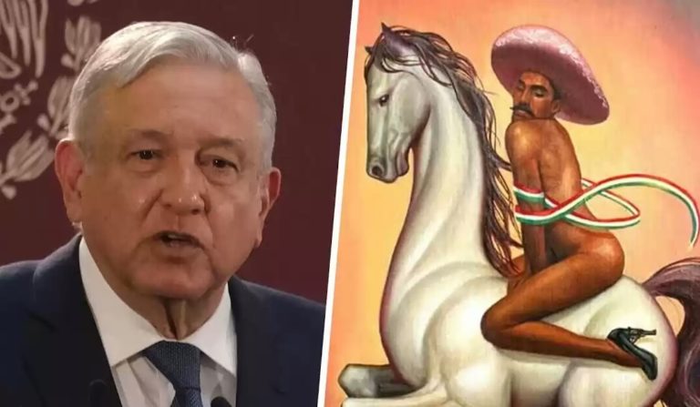 Los artistas tienen libertad y no debe haber censura ni violencia: AMLO sobre pintura gay de Zapata