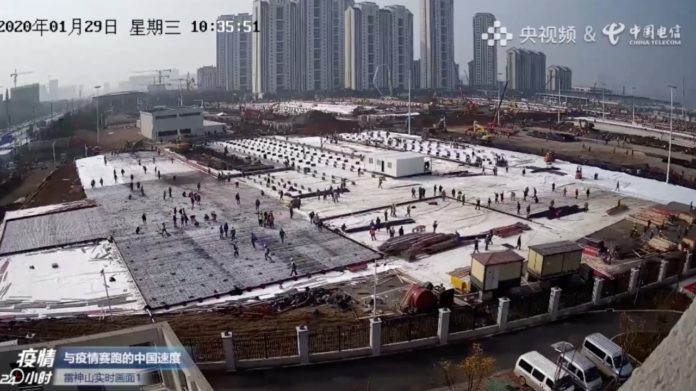 Más de 11 millones ven EN VIVO construcción de hospital para Coronavirus