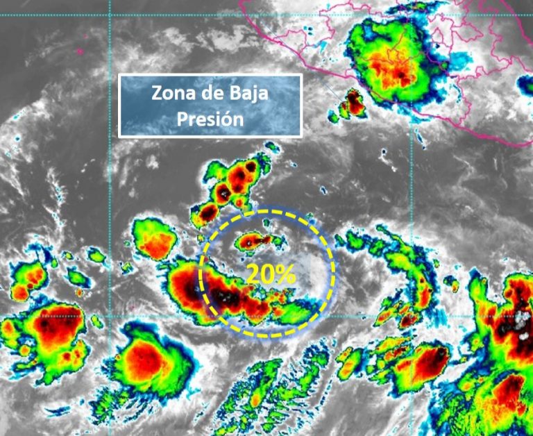 Se desarrolla potencial ciclón en el Pacífico