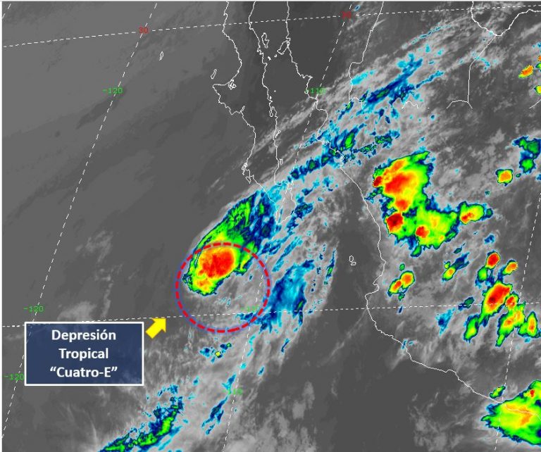 Se forma depresión tropical al sur de BCS