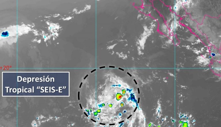 Se desplaza al oeste depresión tropical en el Pacífico