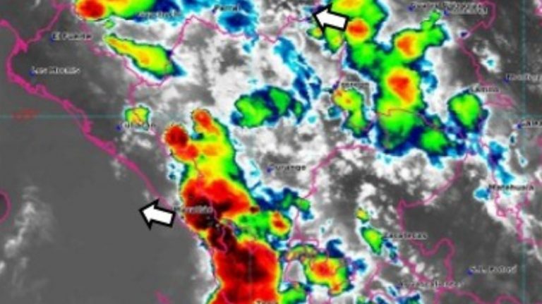 Advierten dos horas de lluvias fuertes en cuatro municipios
