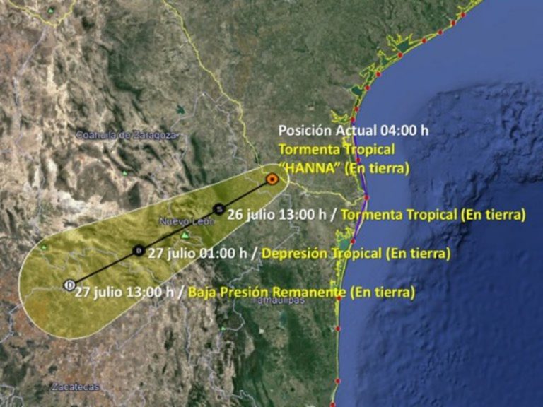 Apuntan remanentes de ‘Hanna’ a Sinaloa