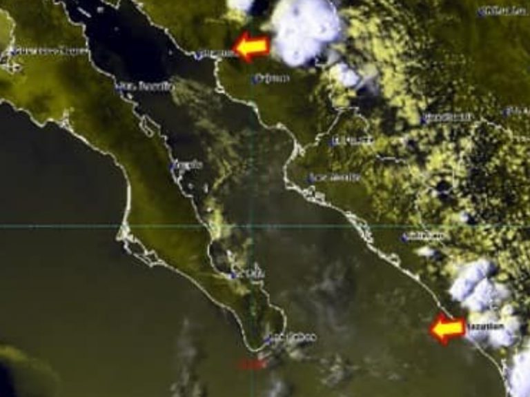 Se avecinan lluvias para San Ignacio, Mazatlán, Concordia y El Rosario