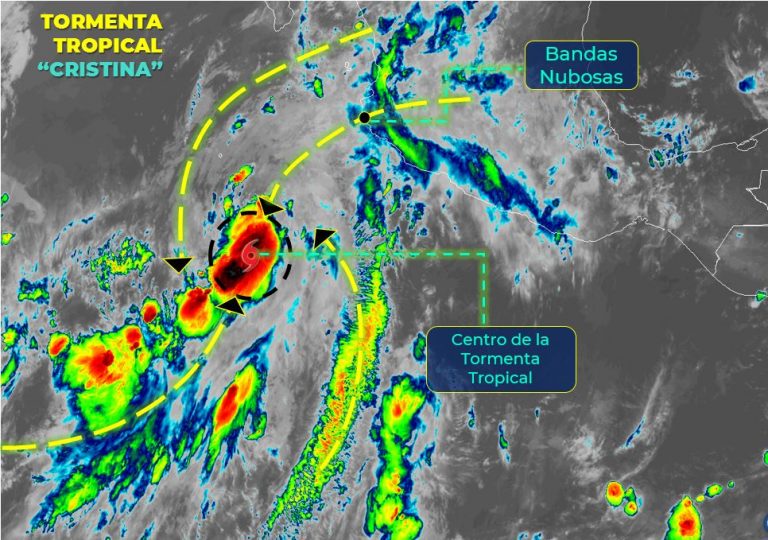 Tormenta ‘Cristina’ al suroeste de Jalisco