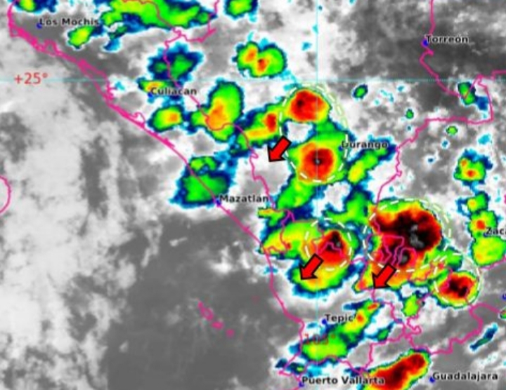 Estiman fuertes lluvias en zonas de Sinaloa