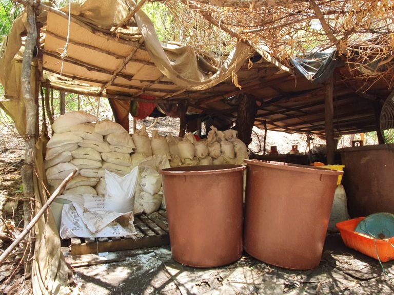 Aseguran cuatro laboratorios de droga en Alcoyonqui, Culiacán