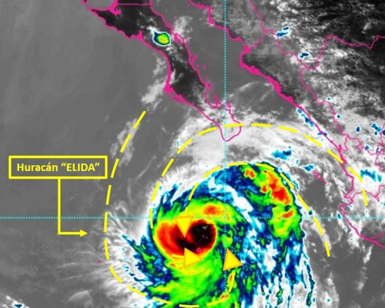 Se intensifica ‘Elida’ a huracán; se avecinan lluvias fuertes en Sinaloa