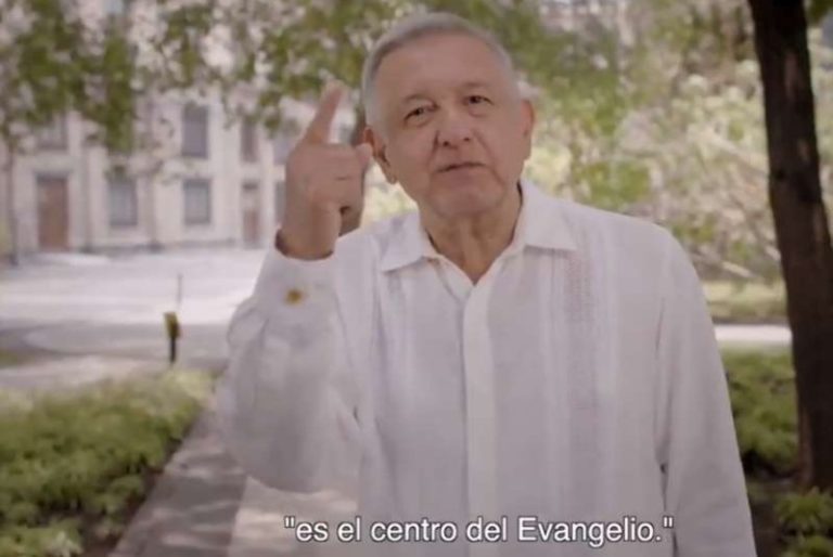 Bajan spot de AMLO donde alude al Papa