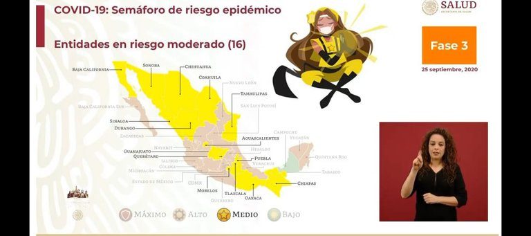 Llega Sinaloa a semáforo amarillo en casos de COVID-19
